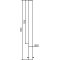 Dekorativ puller | st�lr�r � 89 mm | med flad top | fastmonteret, til indst�bning i beton med jordanker, total l�ngde ca. 1300 mm | uden �je
